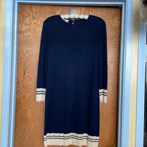 Vintage navy blue and cream St. John’s dress